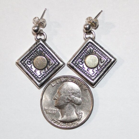 Sterling Silver Blessed Earrings Israel - Picture 3 of 5